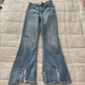 Hidden brand stylish and super cute blue flared Jeans with front slits